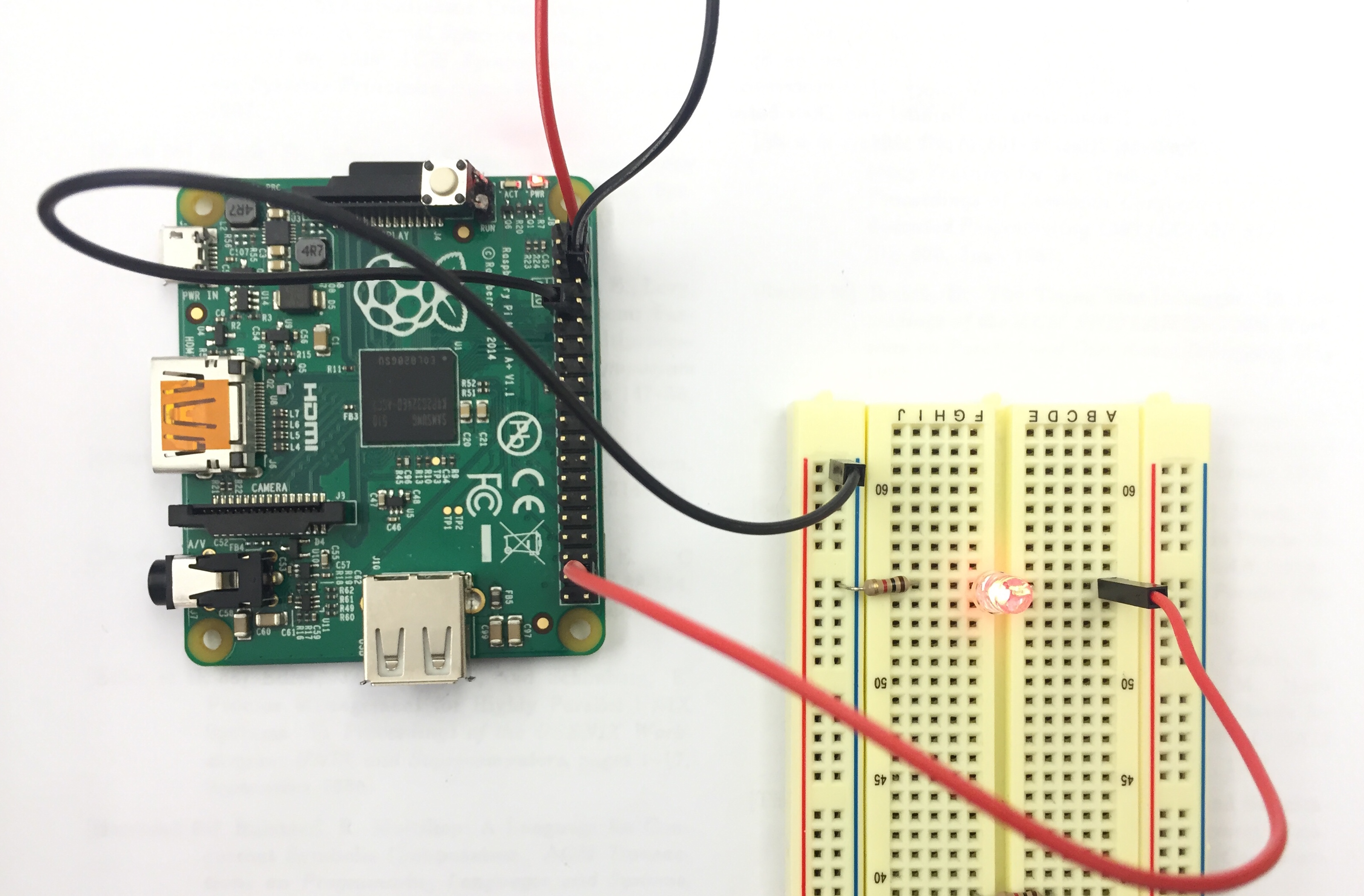 GPIO 20 connected to LED
