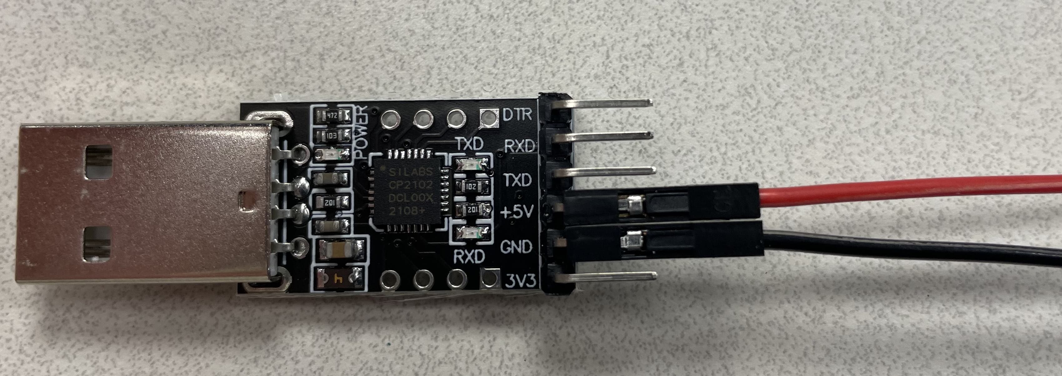 USB serial with jumpers