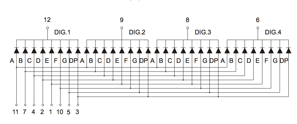 7-segment schematic